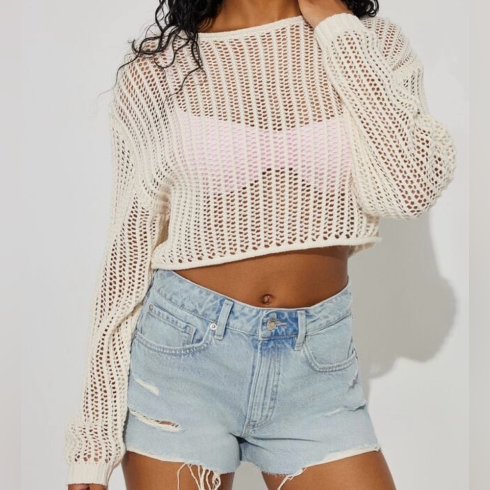 GARAGE Open Knit Sweater NWT